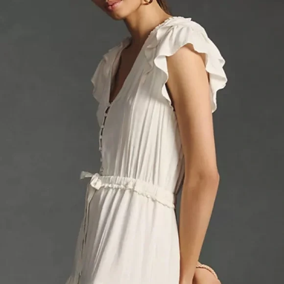 Paige Flutter-Sleeve Tiered Dress - Picture 4 of 8